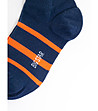 Тъмносини мъжки чорапи с оранжеви кантове Maniek-1 снимка