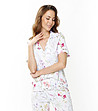 Горнище на пижама в бяло с флорален принт Flores-2 снимка
