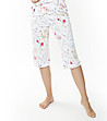 Долнище на пижама в бяло с флорален принт Flores-1 снимка