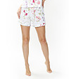 Късо долнище на пижама в бяло с флорален принт Flores-2 снимка