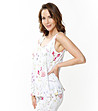 Бяло горнище на пижама с флорален принт Flores-2 снимка