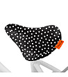Черен протектор за седалка за колело на бели точки-1 снимка