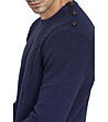 Мъжки пуловер в тъмносин цвят с кашмир Bret-2 снимка