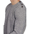 Мъжки пуловер с кашмир в сив цвят Bret-2 снимка