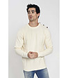 Мъжки пуловер с кашмир в цвят екрю Bret-0 снимка