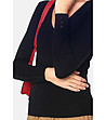 Дамски пуловер в черен цвят Betany с естествени влакна-2 снимка