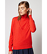 Дамски вълнен пуловер в оранжев нюанс Rina-0 снимка