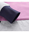 Дамски памучен суитшърт в сиво и лилаво-2 снимка