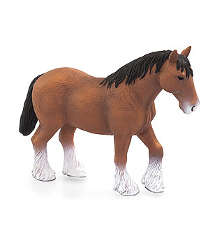 Малка фигурка на кафяв шотландски Кон Клайдесдейл снимка