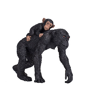 Малка фигурка Шимпанзе с бебе снимка