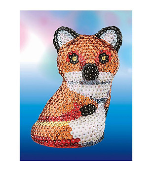 Направи си сам 3D фигурка от пайети Лисица снимка