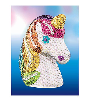 Направи си сам 3D фигурка от пайети Еднорог снимка