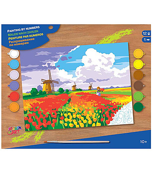 Картина за рисуване по номера Лалетата на Амстердам 40х30 см снимка