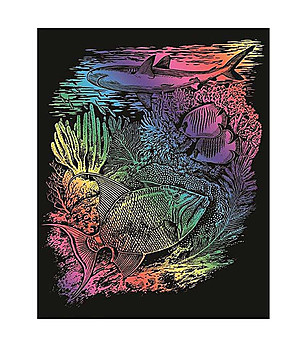 Комплект за гравиране на цветна основа Морско дъно снимка