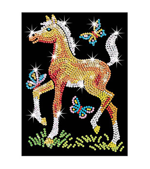 Направи си сам картина с пайети Конче 25х34 см снимка