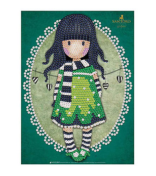 Направи си сам картина с цветни пайети The Girl 25х34 см снимка