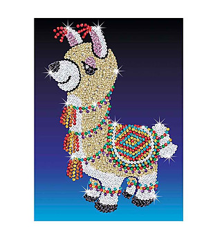 Направи си сам картина с цветни пайети Лама 25х34 см снимка