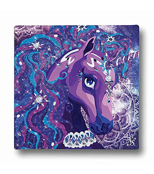 Картина за рисуване по номера с боички и кристали Коралия снимка