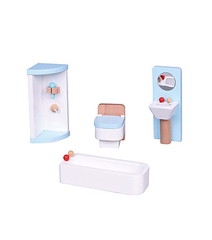 Дървени мебели за игра Баня снимка