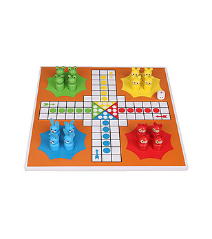 Дървена детска игра Не се сърди човече Животни снимка