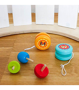 Комплект със забавни игри 3 в 1 - слонче за баланс, пумпали и йо-йо снимка