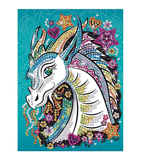 Направи си сам картина с пайети Дракон 21х28 см снимка