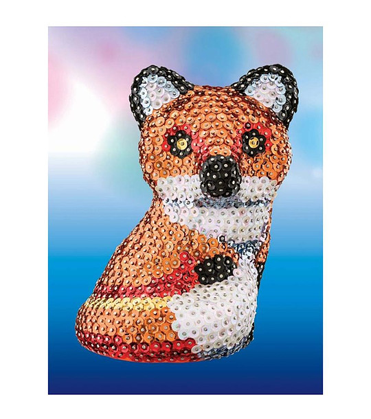 Направи си сам 3D фигурка от пайети Лисица снимка