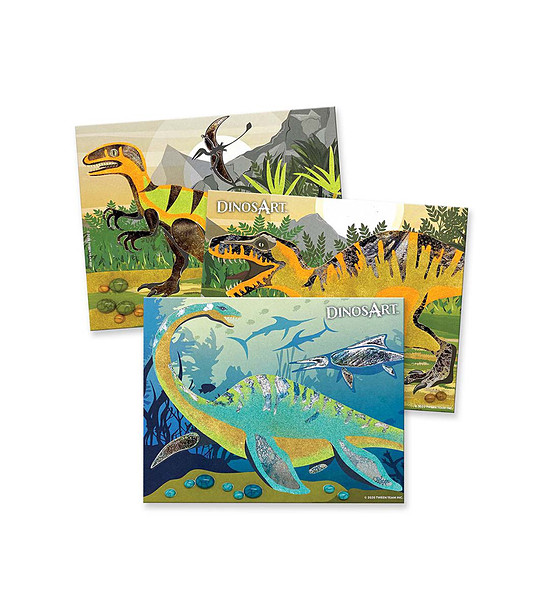 Изкуство с пясък и фолио Динозаври снимка