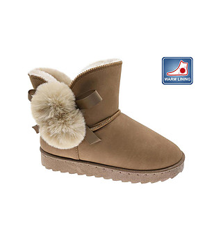 Детски бежови зимни боти снимка