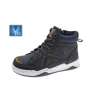 Тъмносини зимни детски боти снимка