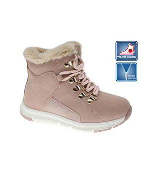 Розови детски топли боти снимка