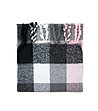 Дамски кариран шал в черно, бяло и розово Forlana-0 снимка