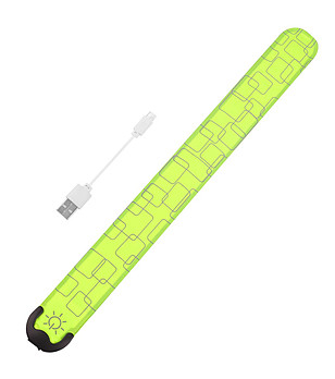 Флуоресцираща спортна LED лента в неоновожълто снимка