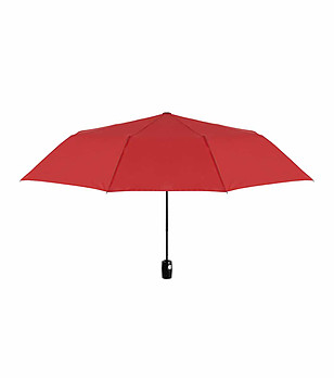 Червен компактен unisex чадър снимка