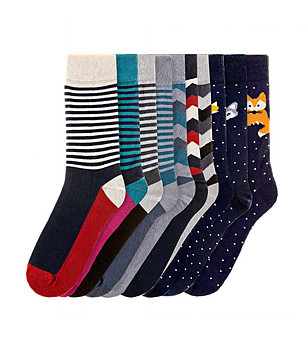 Комплект от 10 чифта мъжки чорапи Yegor снимка