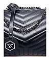 Малка дамска кожена чанта в черен цвят Telmia-2 снимка