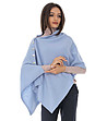 Мултифункционален дамски шал в светлосиньо-3 снимка