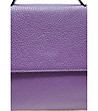 Дамска лилава дамска кожена чанта Carlie-3 снимка