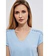 Светлосиня дамска блуза Nina-2 снимка