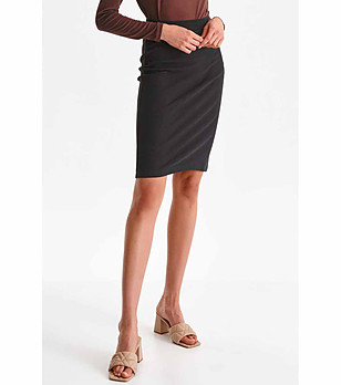 Черна памучна пола с висока талия Virginia снимка