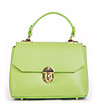 Светлозелена дамска кожена чанта Lika-0 снимка