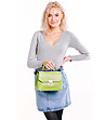 Светлозелена дамска кожена чанта Lika-4 снимка