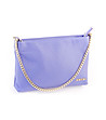 Дамска кожена чанта в лилаво Dena-3 снимка
