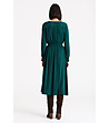 Зелена рокля с дълги ръкави-2 снимка