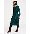 Зелена рокля с дълги ръкави-3 снимка