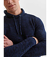 Тъмносин мъжки памучен пуловер Egor-3 снимка