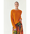 Дамски оранжев пуловер Nitero-0 снимка