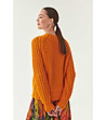Дамски оранжев пуловер Nitero-1 снимка