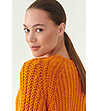 Дамски оранжев пуловер Nitero-2 снимка
