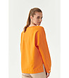 Дамска оранжева памучна блуза Kuritka-1 снимка